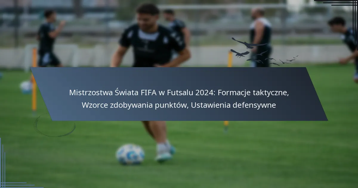Mistrzostwa Świata FIFA w Futsalu 2024: Formacje taktyczne, Wzorce zdobywania punktów, Ustawienia defensywne