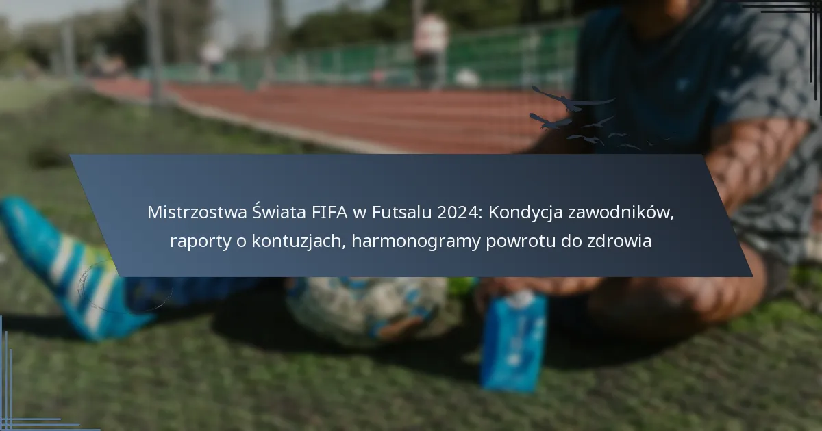 Mistrzostwa Świata FIFA w Futsalu 2024: Kondycja zawodników, raporty o kontuzjach, harmonogramy powrotu do zdrowia