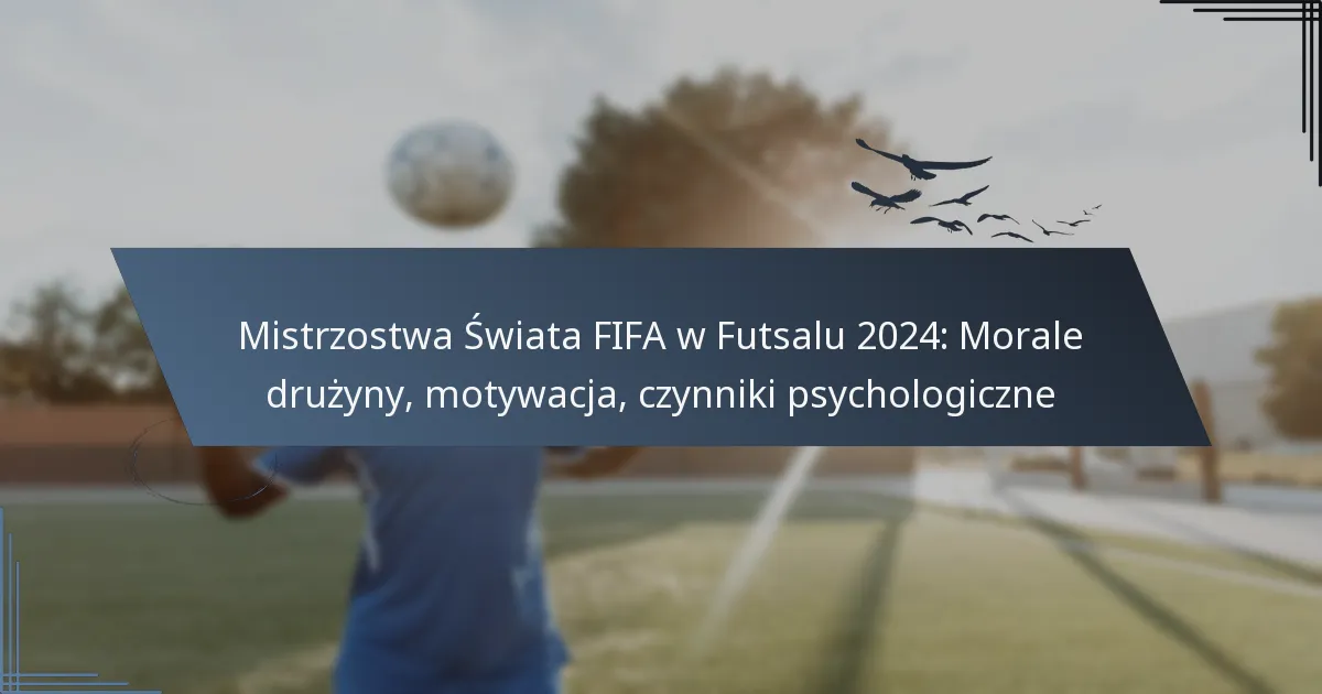 Mistrzostwa Świata FIFA w Futsalu 2024: Morale drużyny, motywacja, czynniki psychologiczne