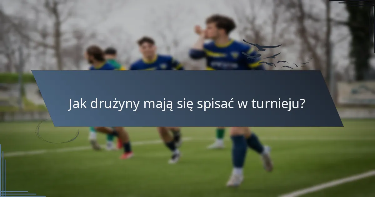 Jak drużyny mają się spisać w turnieju?