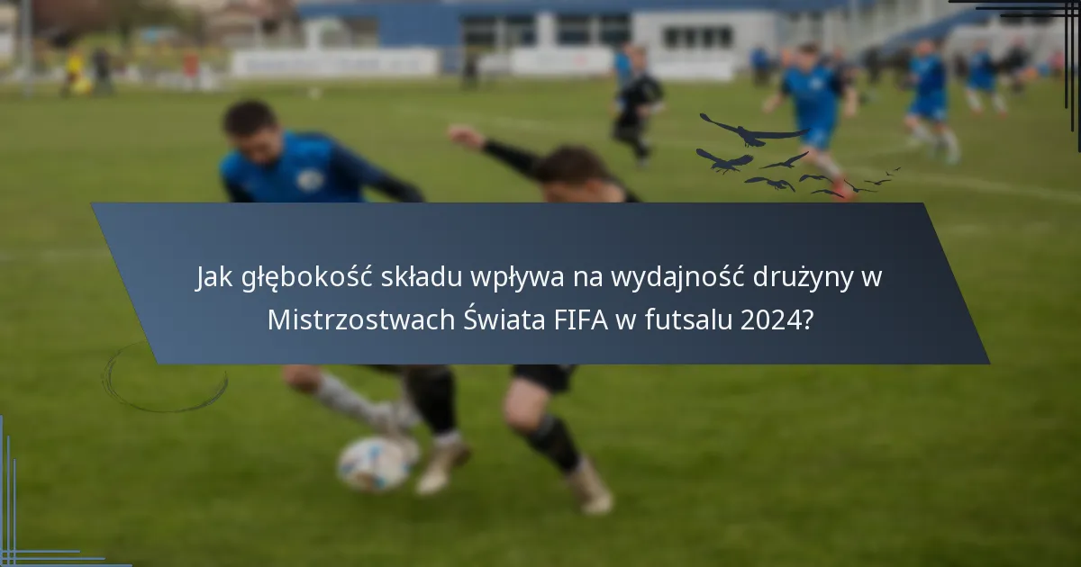 Jak głębokość składu wpływa na wydajność drużyny w Mistrzostwach Świata FIFA w futsalu 2024?