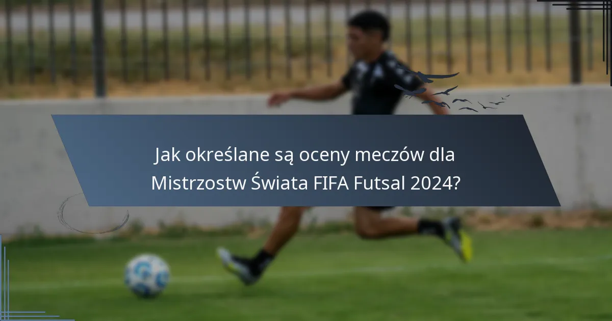 Jak określane są oceny meczów dla Mistrzostw Świata FIFA Futsal 2024?