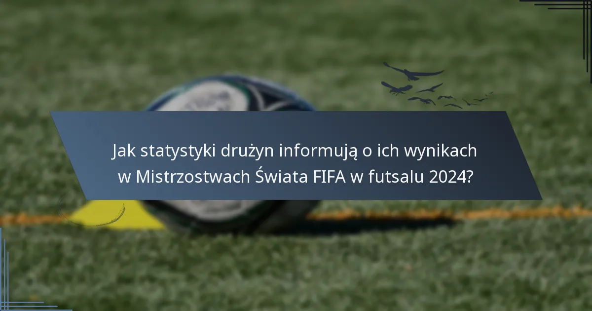 Jak statystyki drużyn informują o ich wynikach w Mistrzostwach Świata FIFA w futsalu 2024?