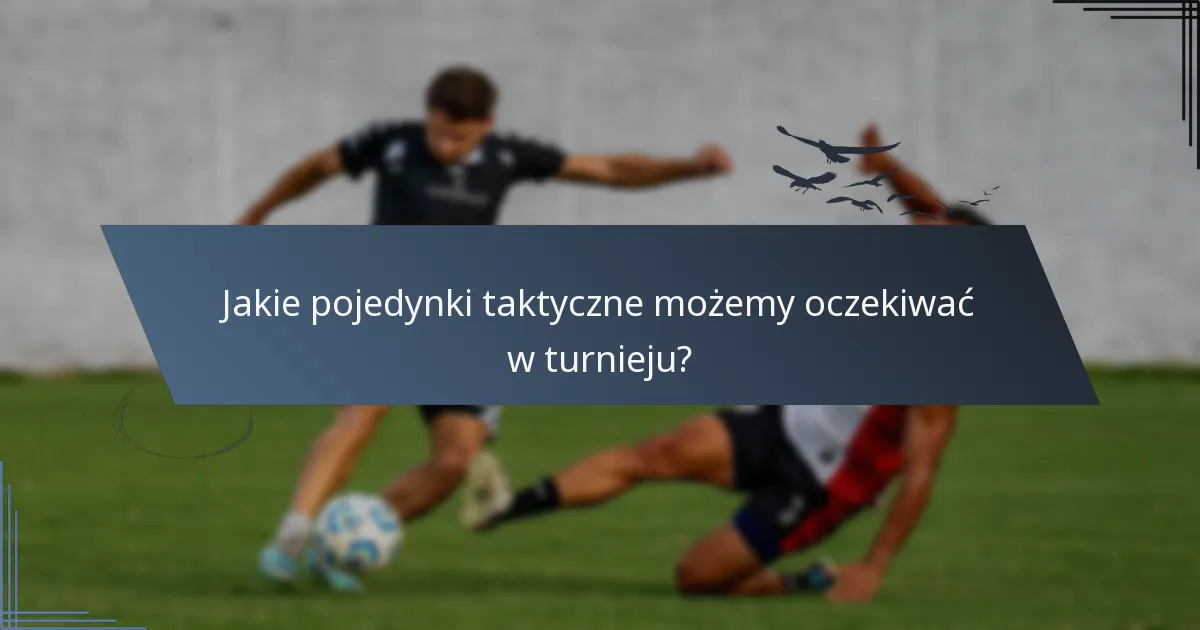 Jakie pojedynki taktyczne możemy oczekiwać w turnieju?